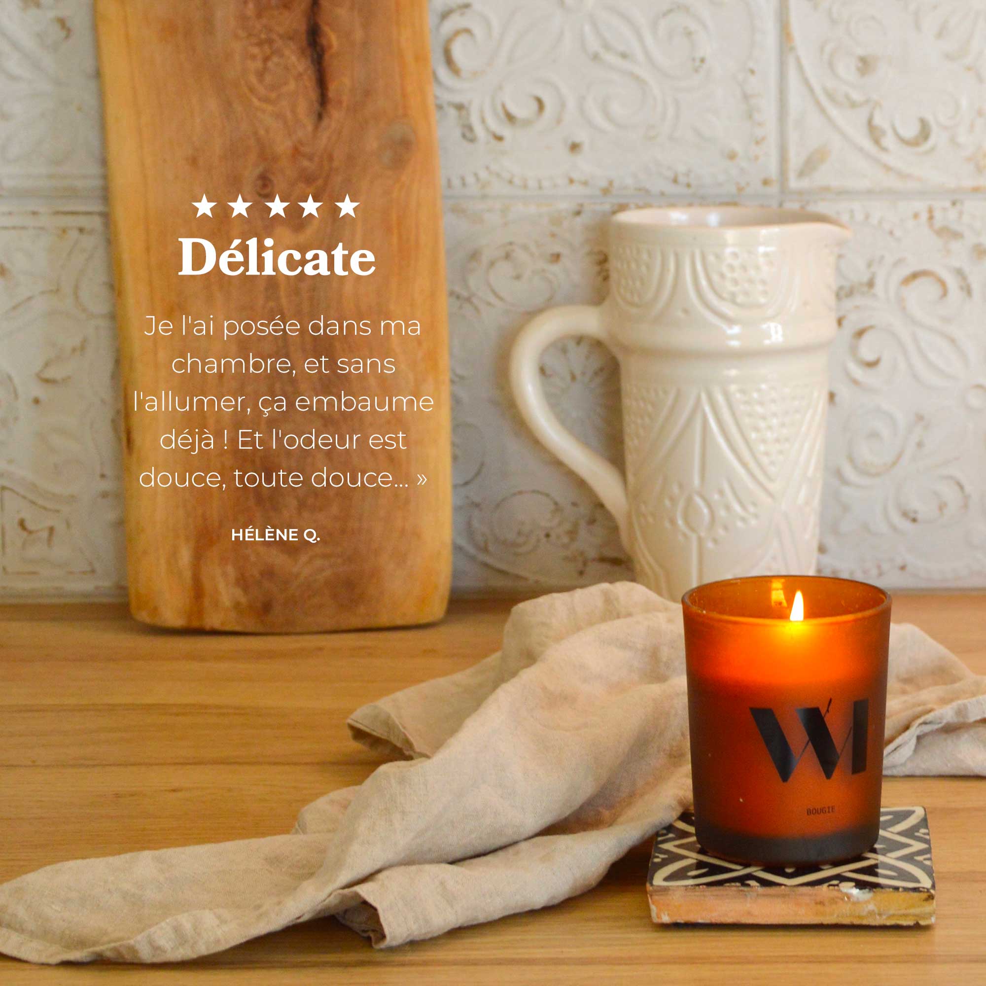 Illutration visuelle 5 de notre Bougie Parfumée Ambre What Matters