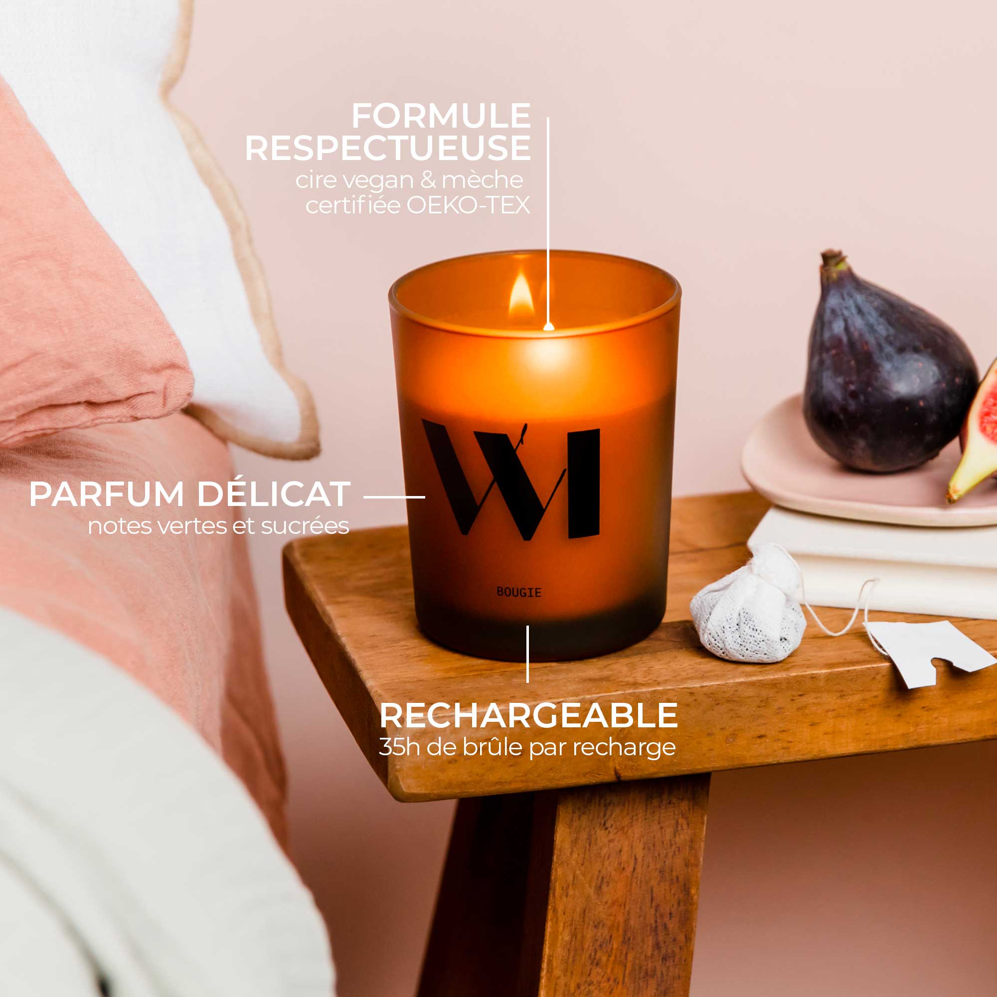 Illutration visuelle 5 de notre Bougie Parfumée Figuier What Matters