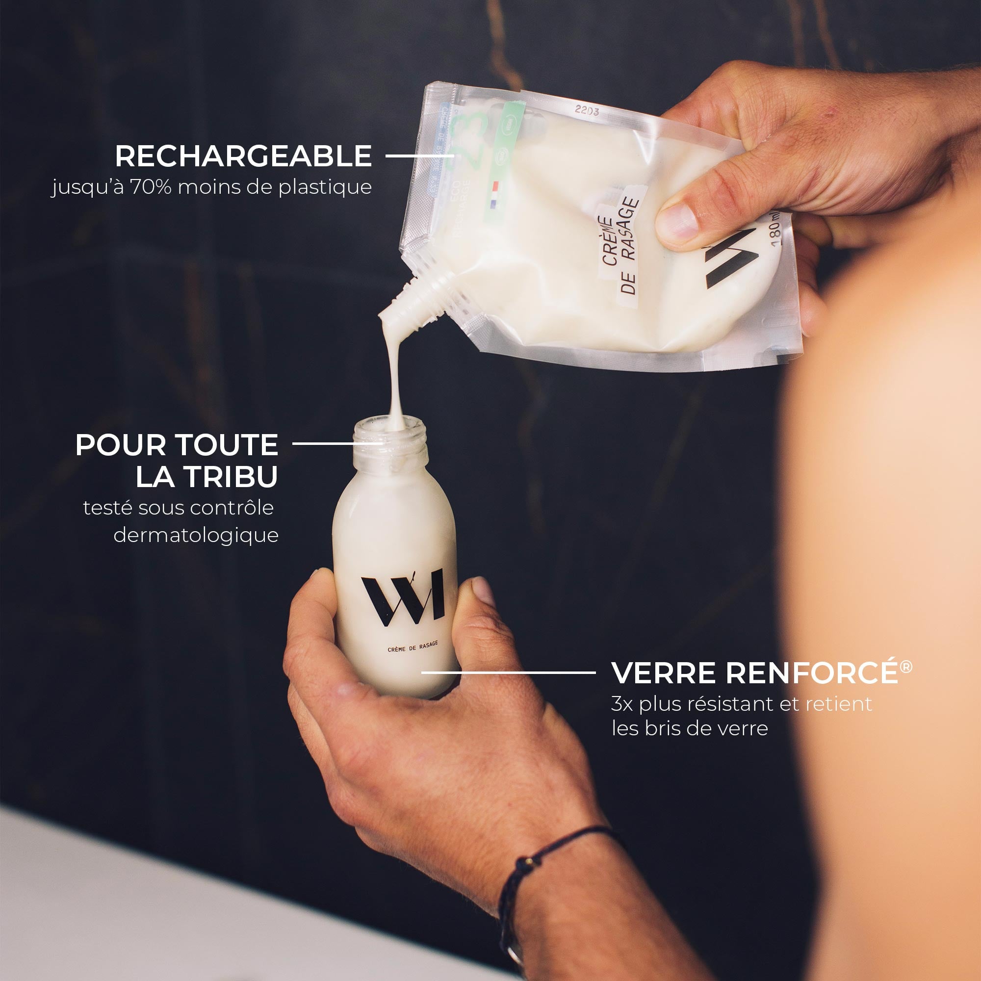 Illutration visuelle 4 de notre Crème de Rasage What Matters