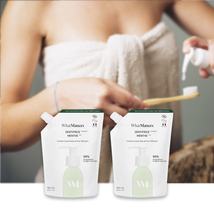 Illutration visuelle 2 de notre Dentifrice Menthe | 2 x 180 ml What Matters
