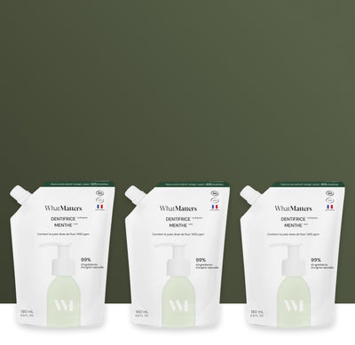 Illutration visuelle 1 de notre Dentifrice Menthe | 3 x 180 ml What Matters
