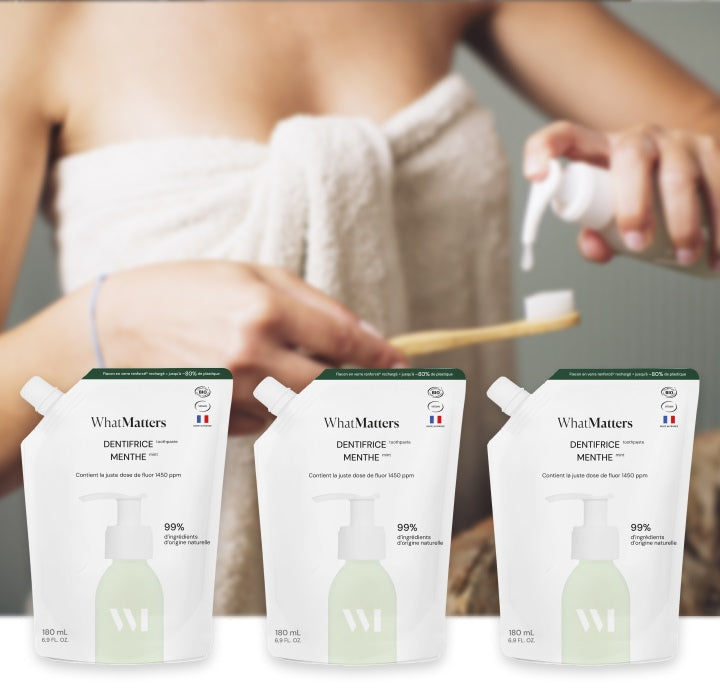 Illutration visuelle 2 de notre Dentifrice Menthe | 3 x 180 ml What Matters