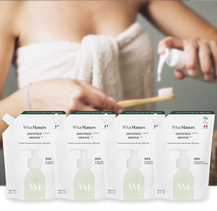 Illutration visuelle 2 de notre Dentifrice Menthe | 4 x 180 ml What Matters