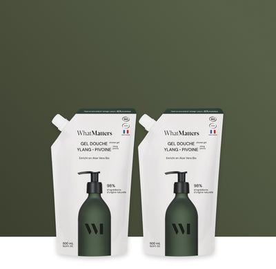 Illutration visuelle 1 de notre Gel Douche | Ylang &amp; Pivoine | 2 x 500 ml What Matters