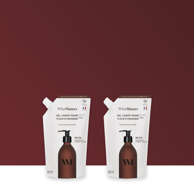 Illutration visuelle 1 de notre Gel Lavant Mains Fleur d'Oranger | 2 x 500 ml What Matters