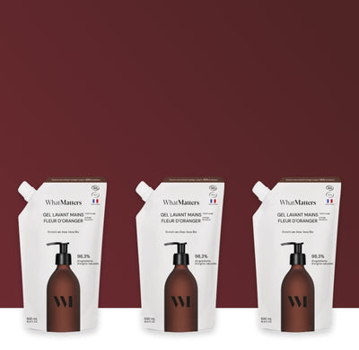 Illutration visuelle 1 de notre Gel Lavant Mains Fleur d'Oranger | 3 x 500 ml What Matters