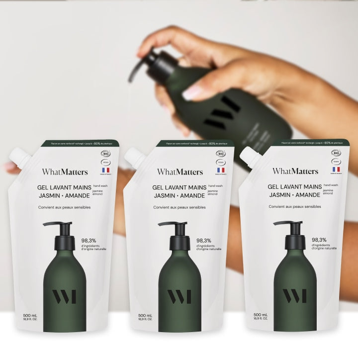 Illutration visuelle 2 de notre Gel Lavant Mains | 3 x 500 ml What Matters