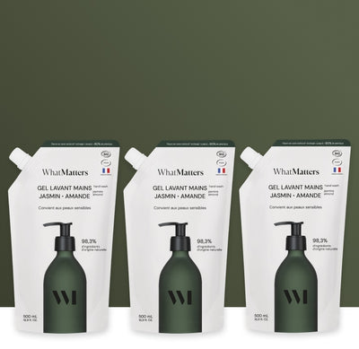 Illutration visuelle 1 de notre Gel Lavant Mains | 3 x 500 ml What Matters