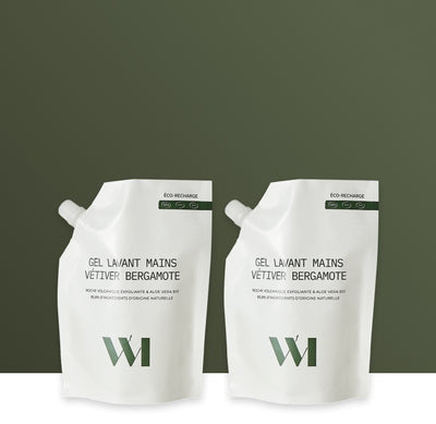 Illutration visuelle 1 de notre Gel Lavant Mains Vétiver Bergamote | 2 x 500 ml What Matters