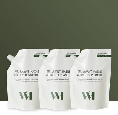 Illutration visuelle 1 de notre Gel Lavant Mains Vétiver Bergamote | 3 x 500 ml What Matters