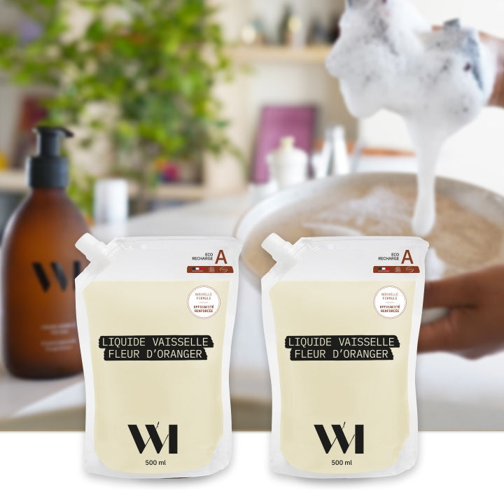 Illutration visuelle 2 de notre Liquide Vaisselle Fleur d'Oranger | 2 x 500ml What Matters