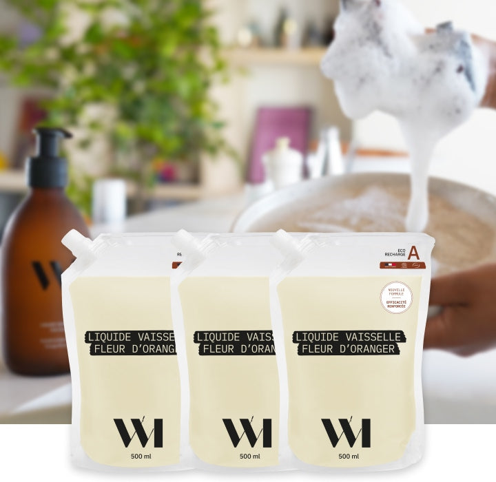 Illutration visuelle 2 de notre Liquide Vaisselle Fleur d'Oranger | 3 x 500 ml What Matters