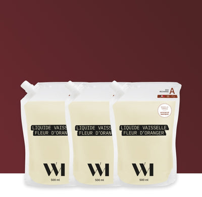 Illutration visuelle 1 de notre Liquide Vaisselle Fleur d'Oranger | 3 x 500 ml What Matters