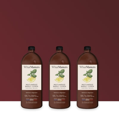 Illutration visuelle 1 de notre Multi-Surface Basilic Citron | 3 x 400 ml What Matters