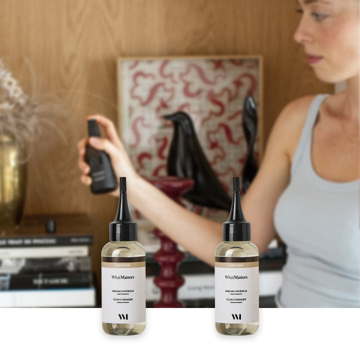 Illutration visuelle 2 de notre Parfum d'Intérieur Fleur d'Oranger | 2 x 100ml What Matters