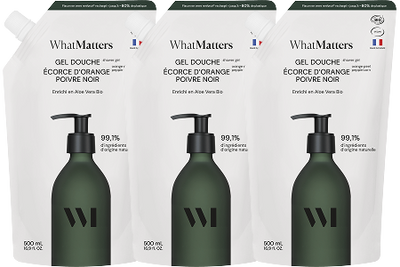 Gel Douche Écorce d'Orange & Poivre Noir | 3 x 500 ml