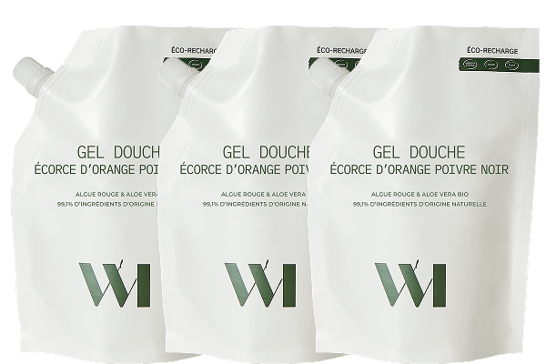Illutration visuelle 7 de notre Gel Douche Écorce d'Orange &amp; Poivre Noir | 3 x 500 ml What Matters