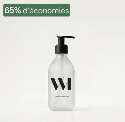 Illutration visuelle 1 de notre Flacon vide Après-shampoing 300ml - sérigraphie noire What Matters