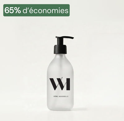 Illutration visuelle 1 de notre Flacon vide Crème universelle 300ml - serigraphie noire What Matters