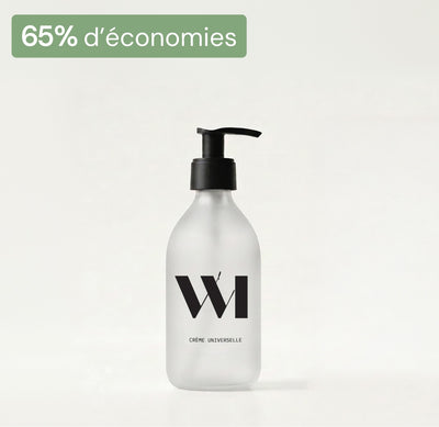 Illutration visuelle 1 de notre Flacon vide Crème universelle 300ml - serigraphie noire What Matters