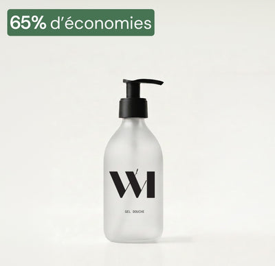 Illutration visuelle 1 de notre Flacon vide Gel douche 300ml - serigraphie noire What Matters