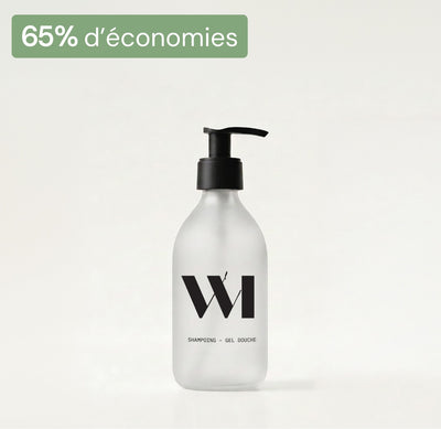 Illutration visuelle 1 de notre Flacon vide Shampoing &amp; Gel douche 300ml What Matters