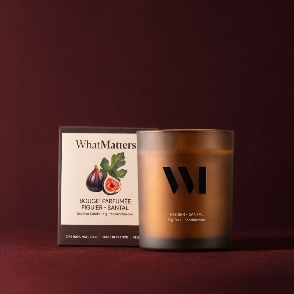 Illutration visuelle 6 de notre Bougie Parfumée Figuier Santal What Matters