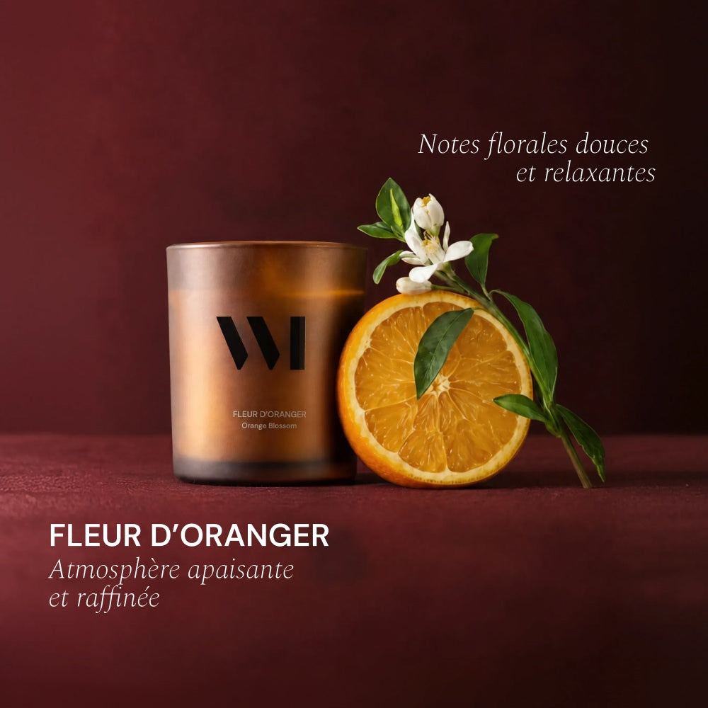 Illutration visuelle 3 de notre Bougie Parfumée Fleur d'Oranger What Matters
