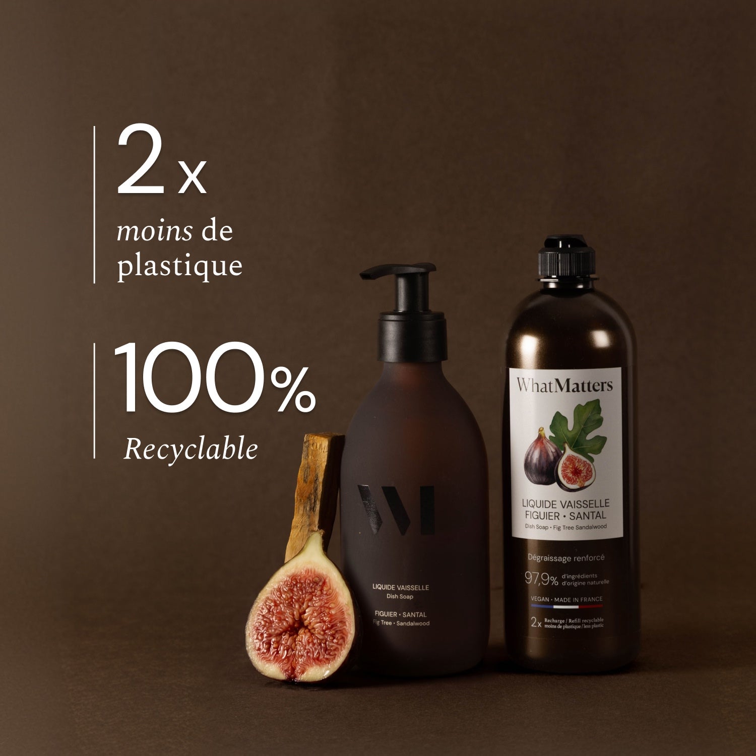 Illutration visuelle 5 de notre Liquide Vaisselle | Figuier Santal What Matters