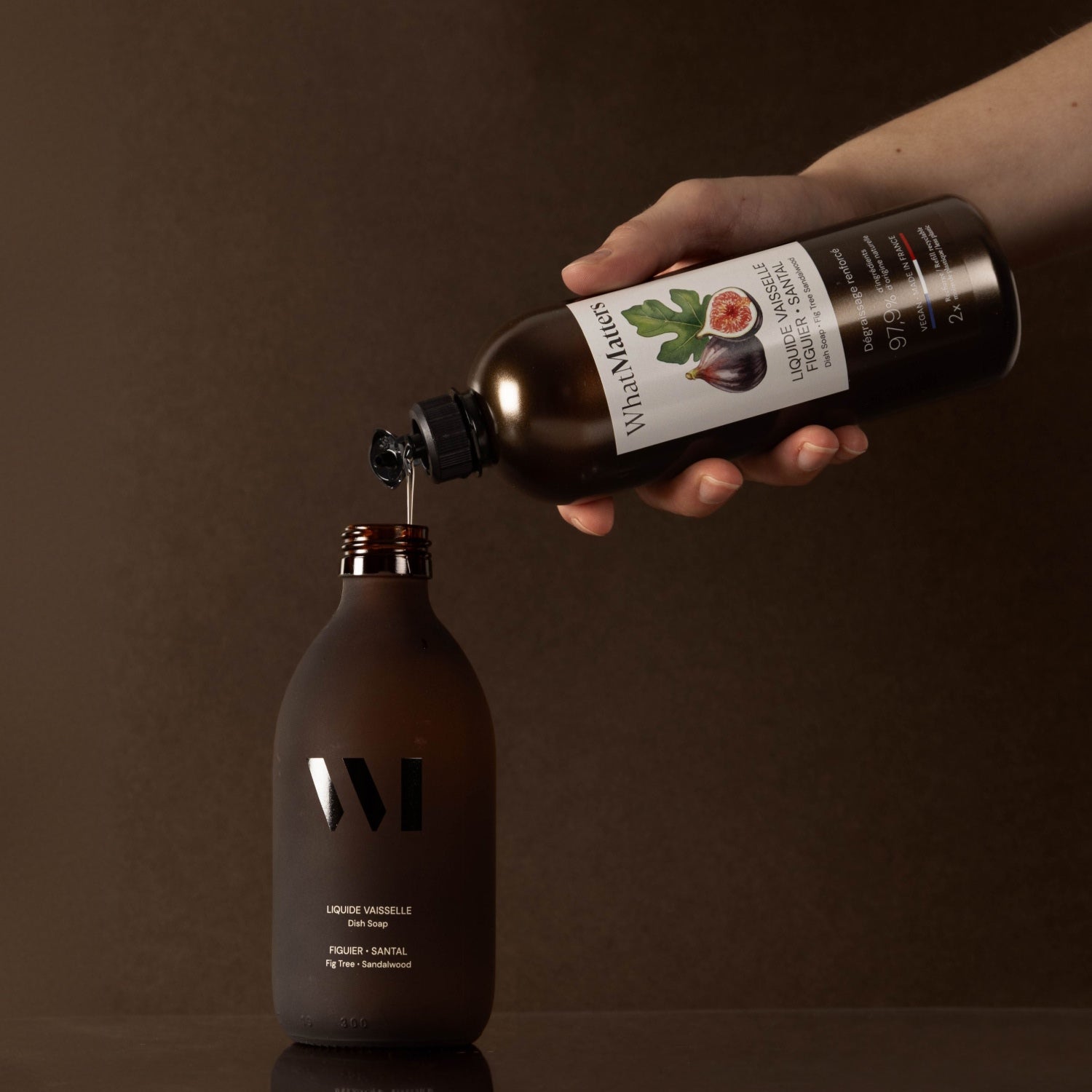 Illutration visuelle 7 de notre Liquide Vaisselle | Figuier Santal What Matters