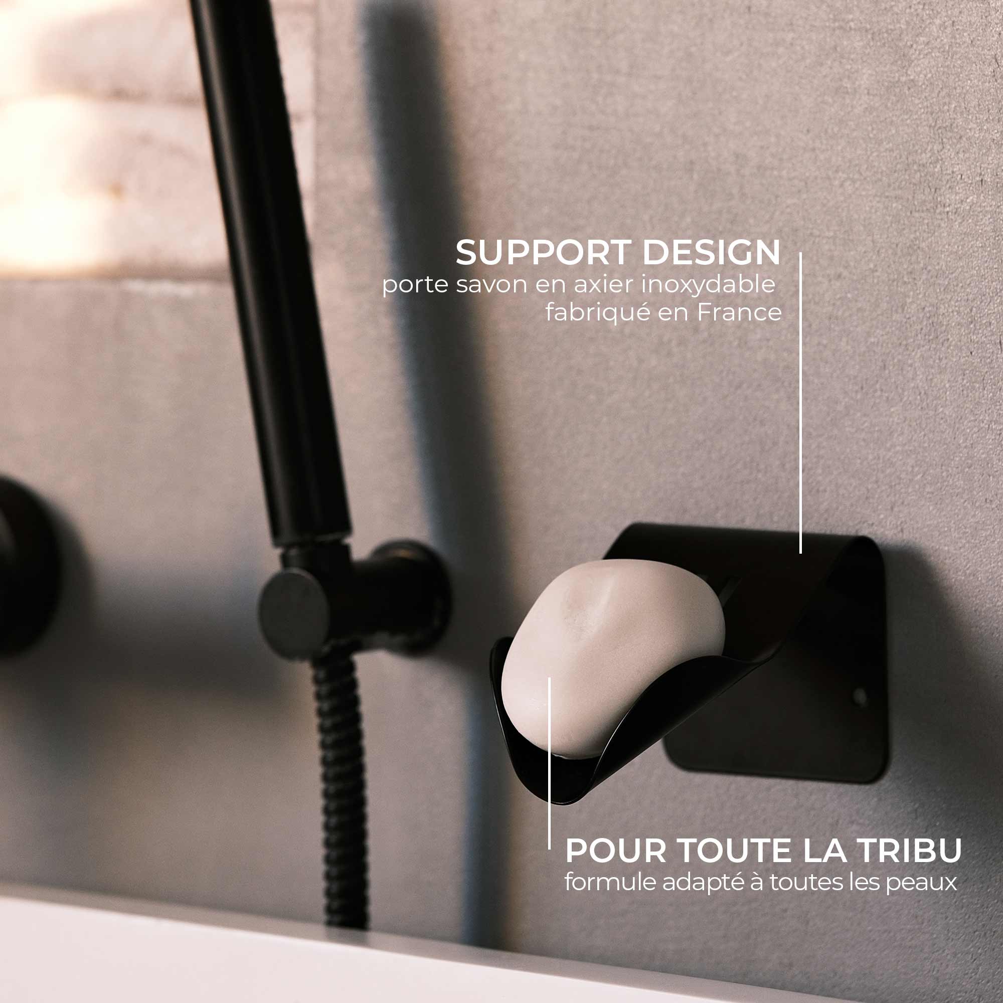 Illutration visuelle 7 de notre Shampoing &amp; Douche Solide | Porte Savon What Matters