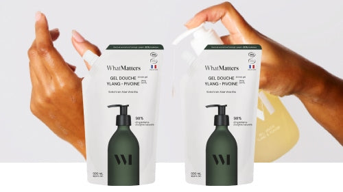 Illutration visuelle 3 de notre Gel Douche | Ylang &amp; Pivoine | 2 x 500 ml What Matters