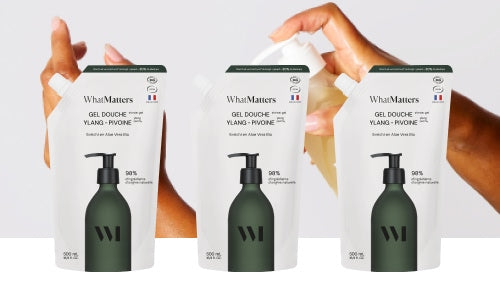 Illutration visuelle 3 de notre Gel Douche | Ylang &amp; Pivoine | 3 x 500 ml What Matters