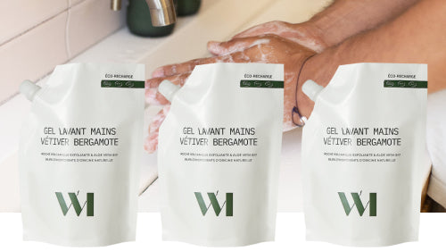 Illutration visuelle 3 de notre Gel Lavant Mains Vétiver Bergamote | 3 x 500 ml What Matters