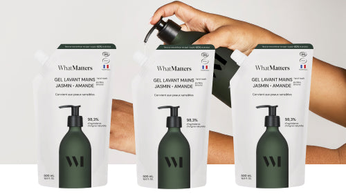 Illutration visuelle 3 de notre Gel Lavant Mains | 3 x 500 ml What Matters